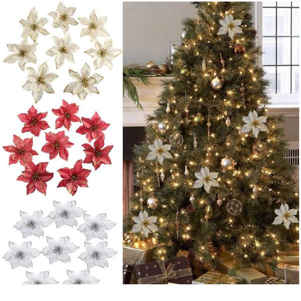 13cm big flower head glitter artificial silk flower christmas tree ornament diy christmas decoration new year decor navi bbyrkr
13cm big flower head glitter artificial silk flower christmas tree ornament diy christmas decoration new year decor navi bbyrkr