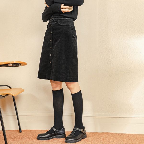inman 2020 autumn winter new arrival elegant retro a-line mid-length high-waist skirt corduroy sheath skirt q1209, Black
inman 2020 autumn winter new arrival elegant retro a-line mid-length high-waist skirt corduroy sheath skirt q1209, Black