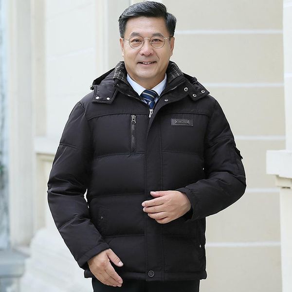 mimi autumn and winter new down jacket for middle-aged and elderly men's thickened hooded father's clothes, Black
mimi autumn and winter new down jacket for middle-aged and elderly men's thickened hooded father's clothes, Black