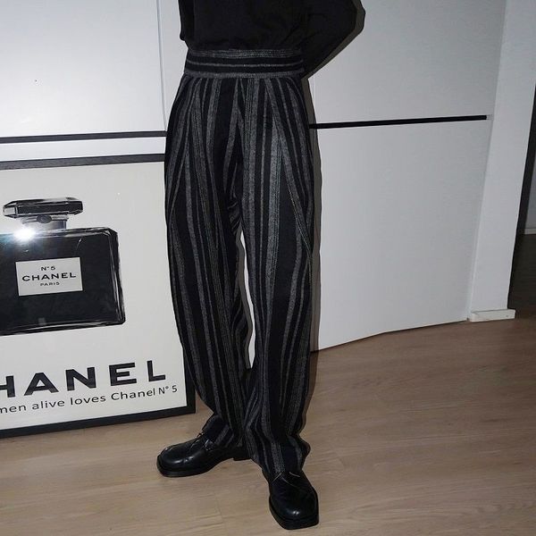 new men's thickened warm striped woman high waist wide leg pants casual oversize 2021 fashion male clothing bxww, Black
new men's thickened warm striped woman high waist wide leg pants casual oversize 2021 fashion male clothing bxww, Black