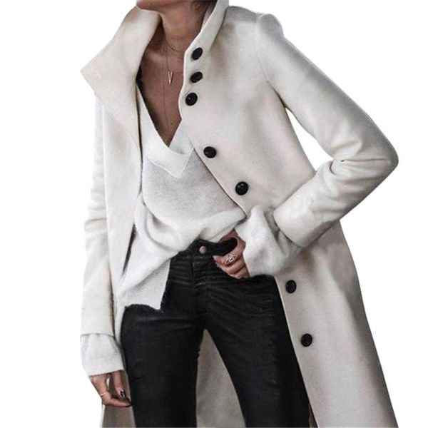 women's wool & blends 2021 women trench long coat autumn winter wooll coats sleeve turn-down collar outwear loose plus size cardigans j, Black
women's wool & blends 2021 women trench long coat autumn winter wooll coats sleeve turn-down collar outwear loose plus size cardigans j, Black