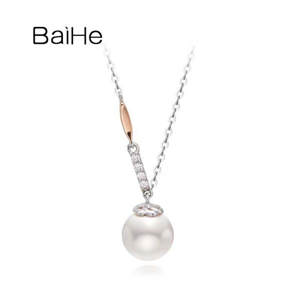 chains baihe solid 18k white+rose gold 7.5~8mm freshwater pearl 0.02ct diamonds necklaces women fine jewelry wedding christmas gift, Silver
chains baihe solid 18k white+rose gold 7.5~8mm freshwater pearl 0.02ct diamonds necklaces women fine jewelry wedding christmas gift, Silver