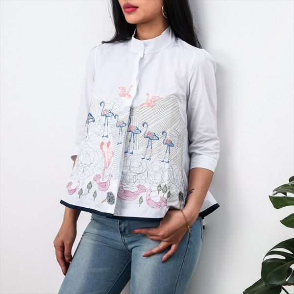 crane embroidery shirt women summer autumn fashion 3 4 sleeve casual blouses ladies white doll shirts
crane embroidery shirt women summer autumn fashion 3 4 sleeve casual blouses ladies white doll shirts