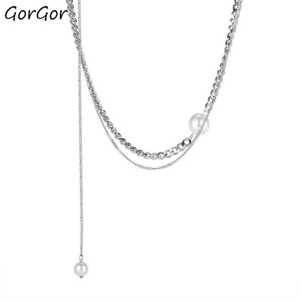 chokers gorgor necklace women stainless steel pattern double chain beads clavicle individuality anniversary jewelry tx-1800, Golden;silver
chokers gorgor necklace women stainless steel pattern double chain beads clavicle individuality anniversary jewelry tx-1800, Golden;silver