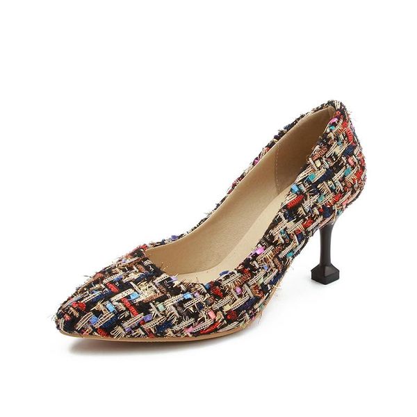 new age season high-heeled cat with lighter color matching grid size 32 18321-48 women's shoes, Black
new age season high-heeled cat with lighter color matching grid size 32 18321-48 women's shoes, Black