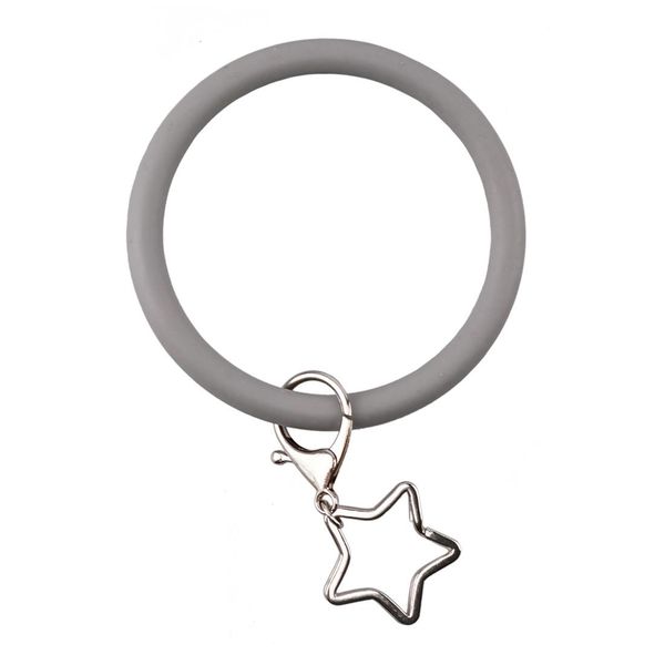 silicone ring 2019 bangle new wrist fashion keychain bracelet round key rings for women girls sale, Silver
silicone ring 2019 bangle new wrist fashion keychain bracelet round key rings for women girls sale, Silver
