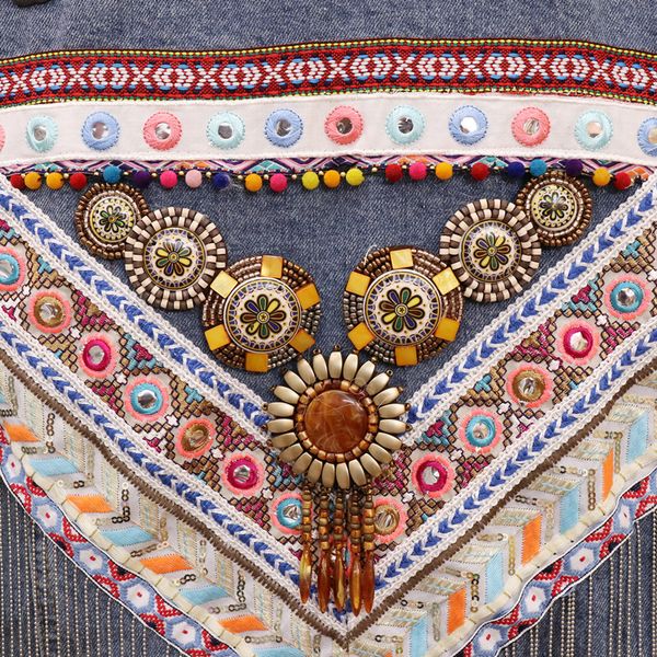 open embroidered woman long sleeve chic boho blue denim jacket 2021 casual autumn chaquette outwear li25, Black;brown
open embroidered woman long sleeve chic boho blue denim jacket 2021 casual autumn chaquette outwear li25, Black;brown
