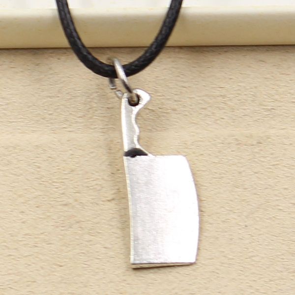 tibetan silver color pendant kitchen knife necklace choker charm black leather cord factory price handmade jewelry 9tpf
tibetan silver color pendant kitchen knife necklace choker charm black leather cord factory price handmade jewelry 9tpf