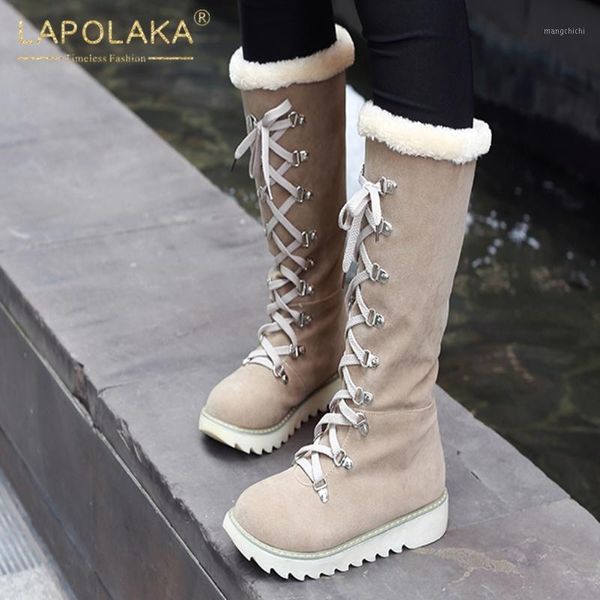 lapolaka 2021 platform non-slip warm winter boots woman shoes shoelaces leisure comfy plush boot ladies1, Black
lapolaka 2021 platform non-slip warm winter boots woman shoes shoelaces leisure comfy plush boot ladies1, Black