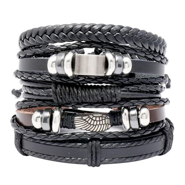 mix style vintage multiple charm leather bracelets 5 pcs/set for men woman fashion punk wristbands leather bracelet bangles, Black
mix style vintage multiple charm leather bracelets 5 pcs/set for men woman fashion punk wristbands leather bracelet bangles, Black