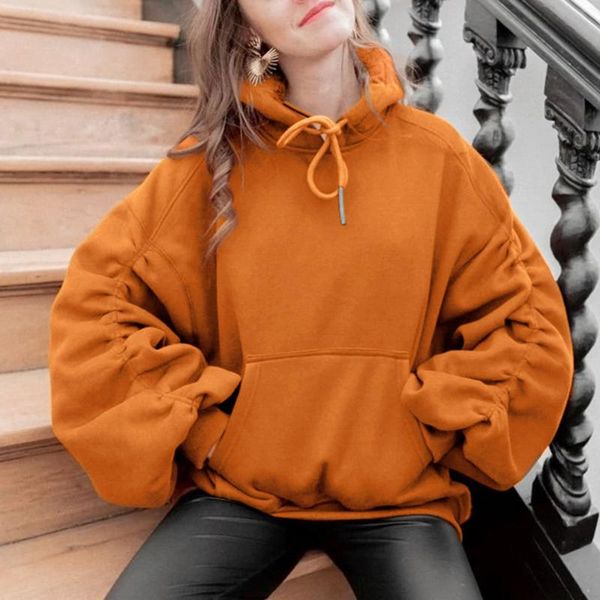 solid loose oversized hoodie women's long sleeve sweatshirt ladies casual round neck pleated pullover hooded hoodies girls 2020, Black
solid loose oversized hoodie women's long sleeve sweatshirt ladies casual round neck pleated pullover hooded hoodies girls 2020, Black