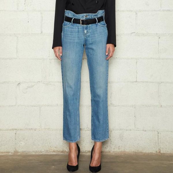 harleyfashion spring summer high street style high waist washed hole straight jeans pants all-matched loose trousers with belt1, Blue
harleyfashion spring summer high street style high waist washed hole straight jeans pants all-matched loose trousers with belt1, Blue