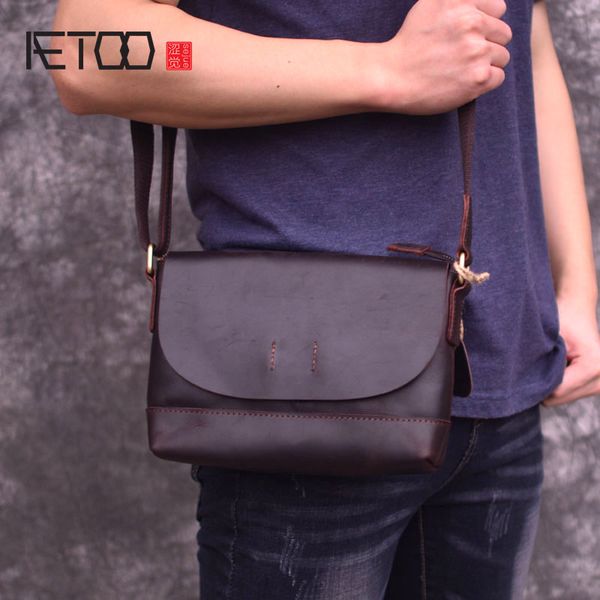 aetoo handmade men's shoulder bag, men's casual head layer cowhide slant bag, vintage leather horse small bag
aetoo handmade men's shoulder bag, men's casual head layer cowhide slant bag, vintage leather horse small bag