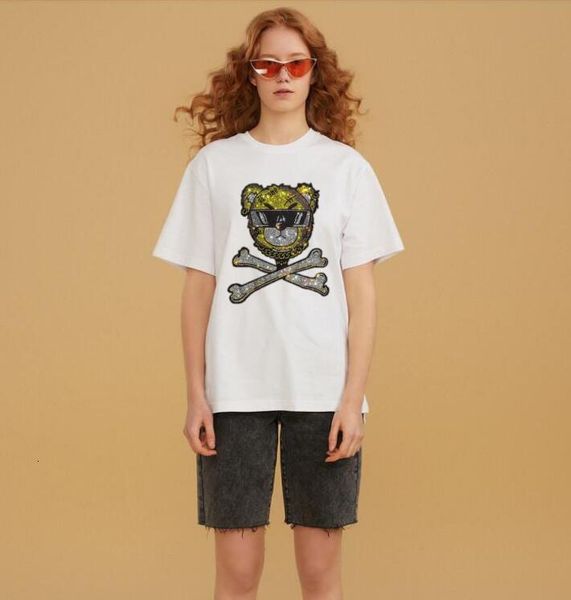 diamond rock-style shirt t of women in the t-shirt shape 2021 new beautiful tshirt 52ue, White