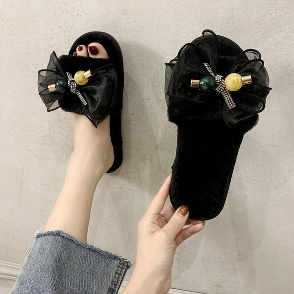 2021 new hairy slippers flat sandals winter slip wear casual flip flop beach women's shoes size 36-41 vvor, Black
2021 new hairy slippers flat sandals winter slip wear casual flip flop beach women's shoes size 36-41 vvor, Black