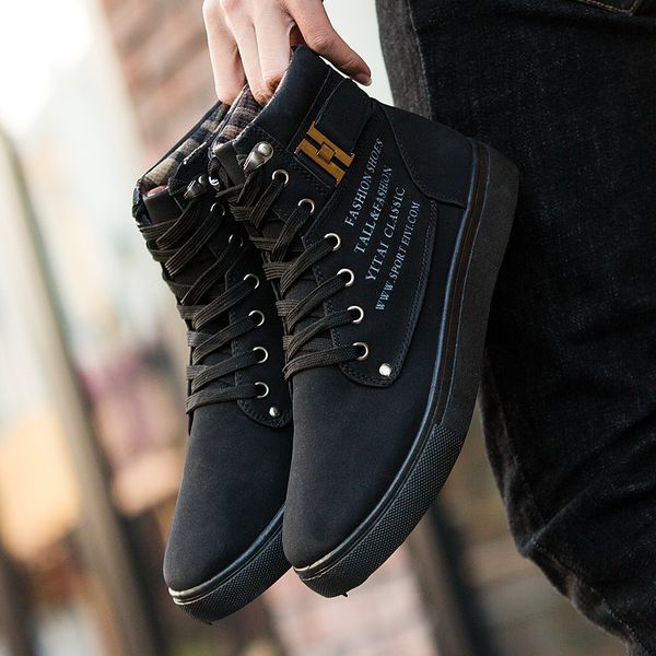 koovan mens sneakers boots 2020 matte leather high mens shoes large size size 47 retro casual mens boots male, Black
koovan mens sneakers boots 2020 matte leather high mens shoes large size size 47 retro casual mens boots male, Black