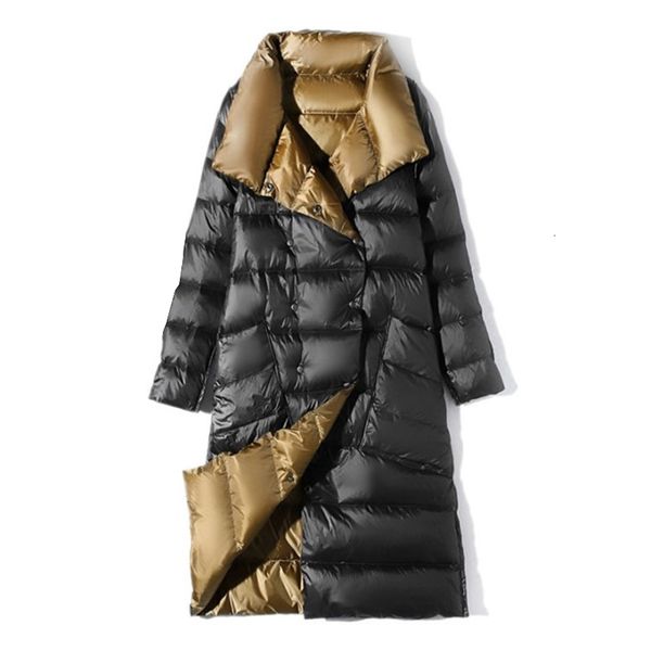 2021 arrival new fashion double face long winter show temperament women women's jacket down 3517, Black
2021 arrival new fashion double face long winter show temperament women women's jacket down 3517, Black