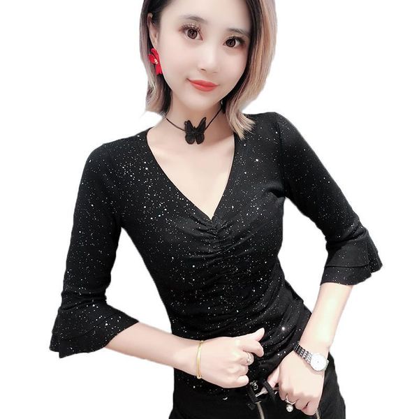 ruffles european v-neck lace up tshirt 2019 new autumn winter flare sleeve clothes shirt camiseta mujer t98102, White
ruffles european v-neck lace up tshirt 2019 new autumn winter flare sleeve clothes shirt camiseta mujer t98102, White