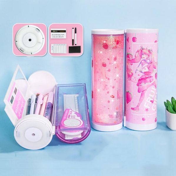 stationery box of bottom adsorption does not fall half quicksand translucent creative multifunction cylindrical pen &pencil box
stationery box of bottom adsorption does not fall half quicksand translucent creative multifunction cylindrical pen &pencil box