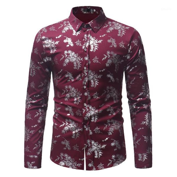 2018 autumn men shirt long sleeve floral printing casual slim fit male shirt turn-down cotton shirts black wine red1, White;black
2018 autumn men shirt long sleeve floral printing casual slim fit male shirt turn-down cotton shirts black wine red1, White;black