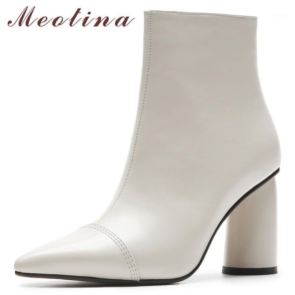 boots meotina winter ankle women natural genuine leather round heels short zipper super high heel shoes lady fall size 401, Black
boots meotina winter ankle women natural genuine leather round heels short zipper super high heel shoes lady fall size 401, Black