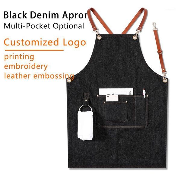 

denim bbq cleaning apron cooking apron kitchen bib chef florist bartender neutral cowboy antifouling pinafore delantal waiter1