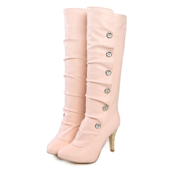 super high hook metal breasted knee-laced be houtnerf stiletto hak pink short pluche mouw women laarzen, Black
super high hook metal breasted knee-laced be houtnerf stiletto hak pink short pluche mouw women laarzen, Black