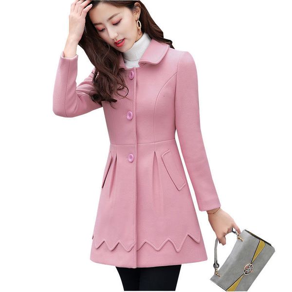 women's wool-length meads female coat korean winter new temperament fine wool elegant casual jacket outwear r650 7b8v, Black
women's wool-length meads female coat korean winter new temperament fine wool elegant casual jacket outwear r650 7b8v, Black