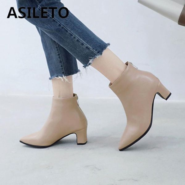 boots asileto spring ankle for women zipper pointed toe thick heels solid botines mujer retro booties bottes femme zapatosa1439, Black
boots asileto spring ankle for women zipper pointed toe thick heels solid botines mujer retro booties bottes femme zapatosa1439, Black