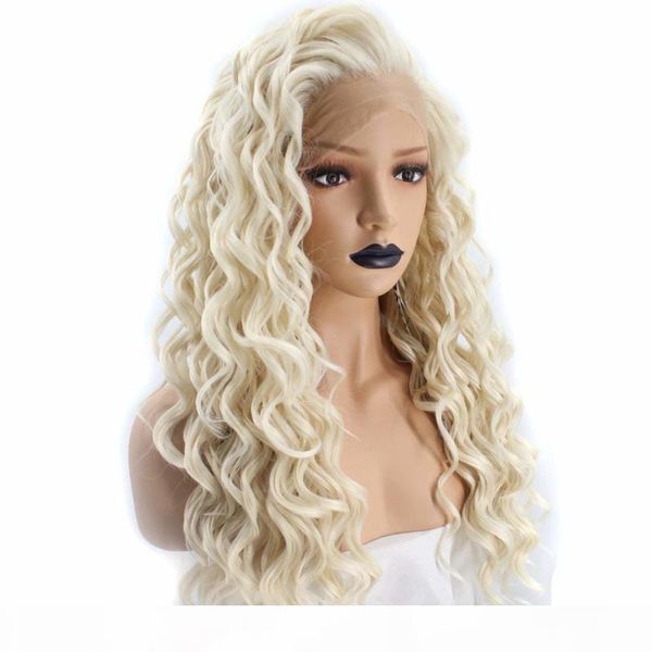 kinky curly platinum blonde lace front wig synthetic hair long spiral curls natural hairline synthetic lacefront wigs for white women, Black
kinky curly platinum blonde lace front wig synthetic hair long spiral curls natural hairline synthetic lacefront wigs for white women, Black