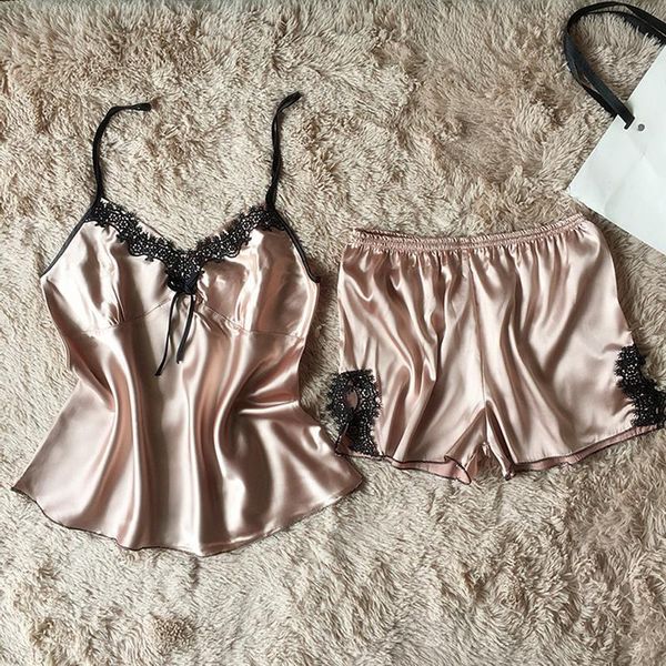 new pajamas sets for women fashion lace satin pijama summer nightwear lingerie pajamas pyjamas women homewear, White
new pajamas sets for women fashion lace satin pijama summer nightwear lingerie pajamas pyjamas women homewear, White