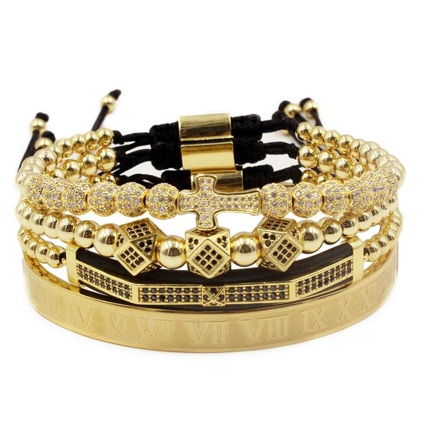 men 4pcs/set crown charms macrame beads bracelets braiding man luxury jewelry for women bracelet gift y200730, Black
men 4pcs/set crown charms macrame beads bracelets braiding man luxury jewelry for women bracelet gift y200730, Black
