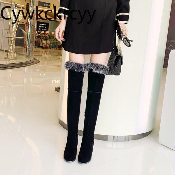 winter the new hair fashion round head thick heel over the knee boots black keep warm high heel women boots 34-461
winter the new hair fashion round head thick heel over the knee boots black keep warm high heel women boots 34-461