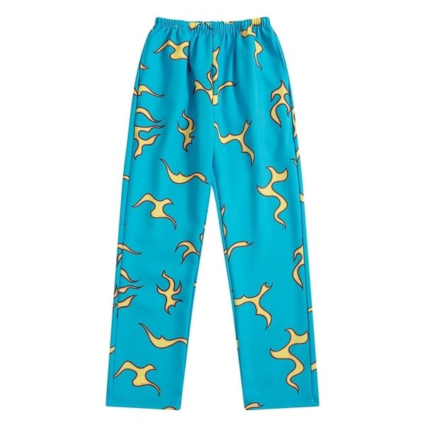 autumn fashion new design flame print blue straight pant capris for women full length elastic waist spring ladies trousers 201106, Black;white
autumn fashion new design flame print blue straight pant capris for women full length elastic waist spring ladies trousers 201106, Black;white