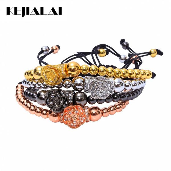 charm bracelets fashion macrame bracelet rose gold flower micro pave white cz 5mm beads braiding luxury women jewelry girl, Golden;silver
charm bracelets fashion macrame bracelet rose gold flower micro pave white cz 5mm beads braiding luxury women jewelry girl, Golden;silver
