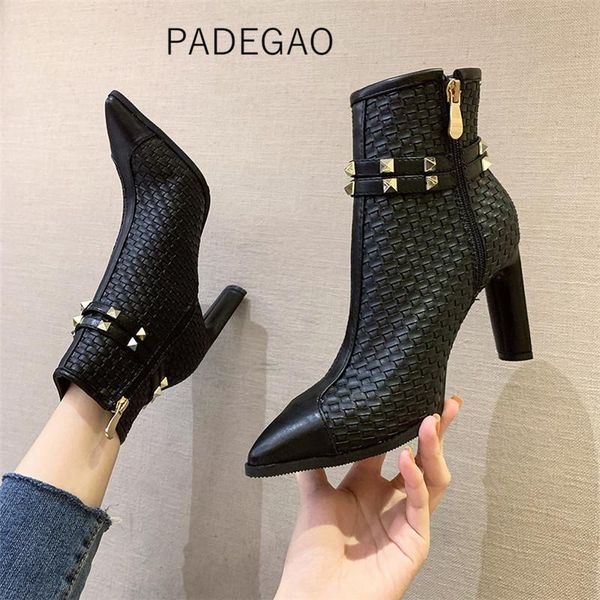 women boots winter 2020 rivet luxury woman shoes high heels boots for women, Black
women boots winter 2020 rivet luxury woman shoes high heels boots for women, Black