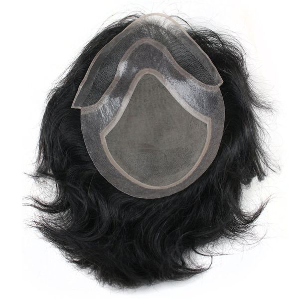 men's durable hairpiece human hair toupee wig super thin skin hair replacement remy natural hair system for males, Black
men's durable hairpiece human hair toupee wig super thin skin hair replacement remy natural hair system for males, Black