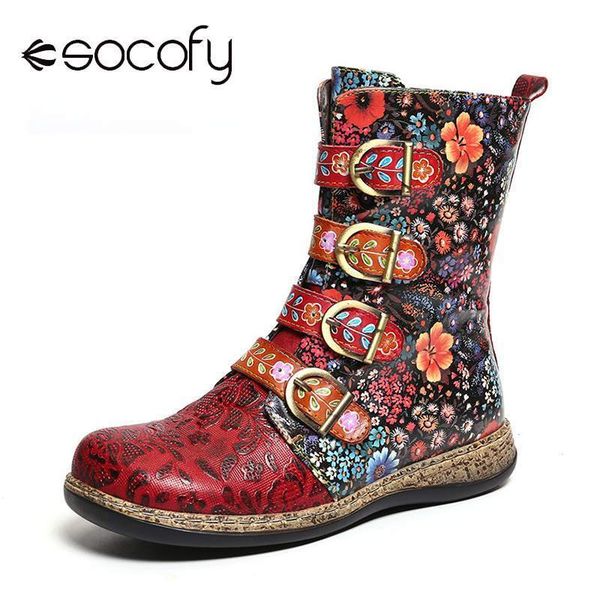socofy women boots retro printed metal buckle genuine leather zipper ankle boots ladies shoes women botines mujer 2020 y200723, Black
socofy women boots retro printed metal buckle genuine leather zipper ankle boots ladies shoes women botines mujer 2020 y200723, Black
