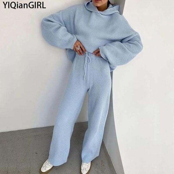 women's tracksuits autumn collection long sleeve hoodie + wide leg pants casual wear sweater pure color hooded two-piece set, Gray
women's tracksuits autumn collection long sleeve hoodie + wide leg pants casual wear sweater pure color hooded two-piece set, Gray