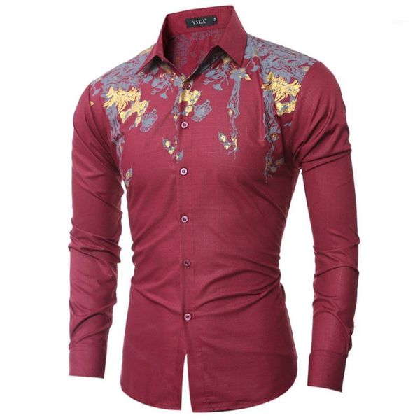 fashion elegant floral prints (chest) mens dress shirts long sleeve slim fit casual social camisas masculinas man chemise homme1, White;black
fashion elegant floral prints (chest) mens dress shirts long sleeve slim fit casual social camisas masculinas man chemise homme1, White;black