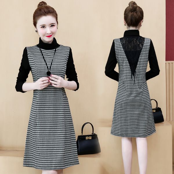 womens plus size long sleeves dressed in fat slabs of business women ladies work wear dresses 55a8, Black;gray
womens plus size long sleeves dressed in fat slabs of business women ladies work wear dresses 55a8, Black;gray