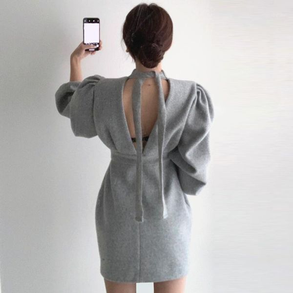 casual dresses autumn winter woman dress 2021 o-neck long sleeve backless drawstring slim female high waist ladies elegant1, Black;gray
casual dresses autumn winter woman dress 2021 o-neck long sleeve backless drawstring slim female high waist ladies elegant1, Black;gray