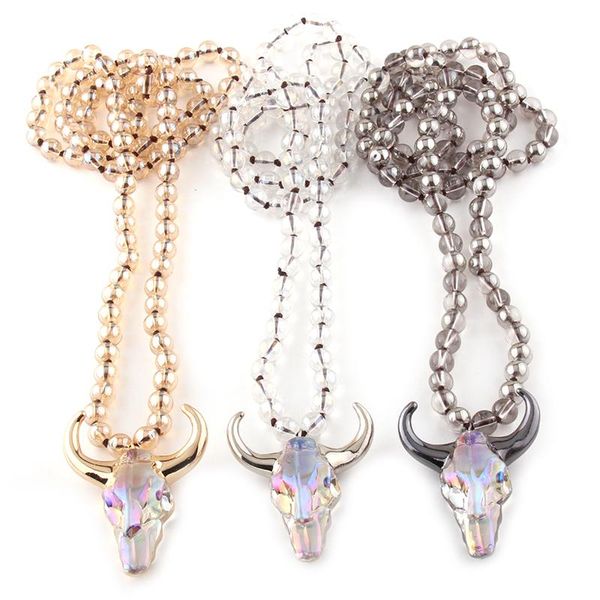 moodpc fashion bohemian jewelry 8mm glasslong knotted crystal horn pendant necklaces for women ethnic necklace, Silver
moodpc fashion bohemian jewelry 8mm glasslong knotted crystal horn pendant necklaces for women ethnic necklace, Silver