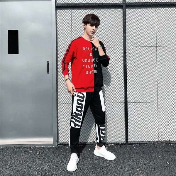 2020 new men's casual sportswear suit korean fashion brand ins spring and autumn coat, Gray 
2020 new men's casual sportswear suit korean fashion brand ins spring and autumn coat, Gray