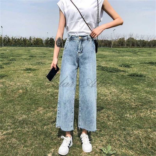 2020 women's spring and summer new eight-point straight jeans up and down edge wide leg casual pants1, Blue
2020 women's spring and summer new eight-point straight jeans up and down edge wide leg casual pants1, Blue