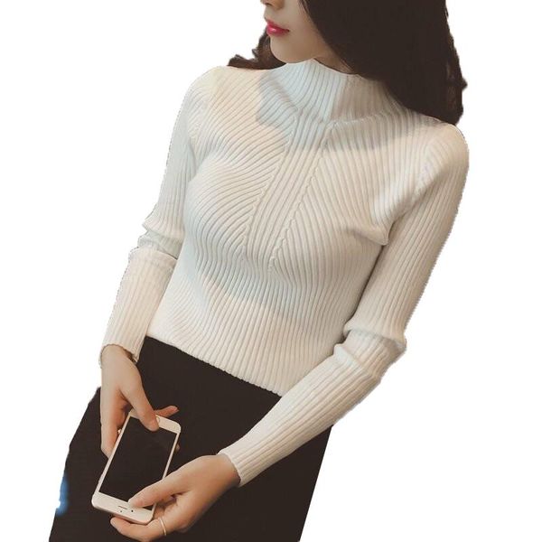 women's sweaters knitted turtleneck sweater pullover 2021 autumn winter elasticity knitting jumper primer shirt, White;black
women's sweaters knitted turtleneck sweater pullover 2021 autumn winter elasticity knitting jumper primer shirt, White;black
