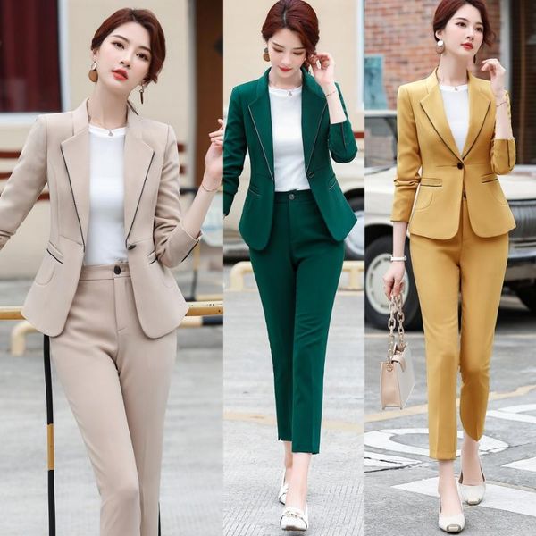 ladies casual apricot blazer for women business suits with pant and jackets sets work wear pantsuits, White
ladies casual apricot blazer for women business suits with pant and jackets sets work wear pantsuits, White