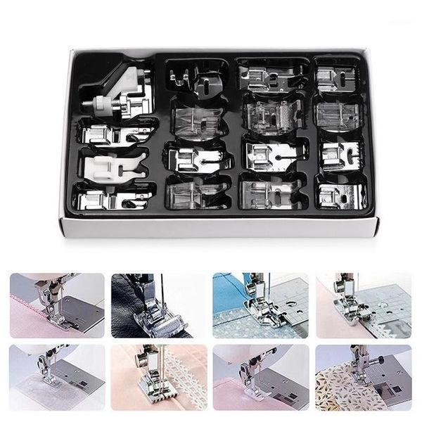16pcs sewing machine presser foot feet kit set with box brother singer janom sewing machines foot tools accessory tool1, Black
16pcs sewing machine presser foot feet kit set with box brother singer janom sewing machines foot tools accessory tool1, Black