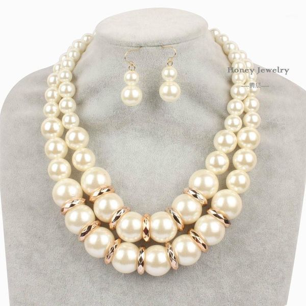 2019 acrylic new fashion big imitation pearls necklace earrings sets simple creative necklace for woman sets jewelry1, Silver
2019 acrylic new fashion big imitation pearls necklace earrings sets simple creative necklace for woman sets jewelry1, Silver