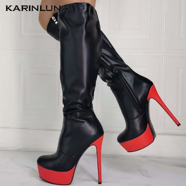 boots karin 2021 fashion brand shoes women mid-calf platform ultra high heels zipper party night club footwear, Black
boots karin 2021 fashion brand shoes women mid-calf platform ultra high heels zipper party night club footwear, Black